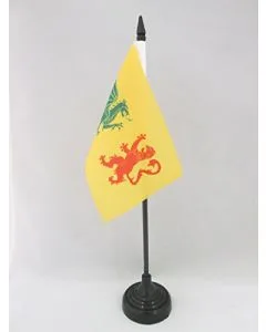 DRAPEAU DE TABLE ROYAUME DE GALICE 410-585 15x10cm - PETIT DRAPEAUX DE BUREAU REINO DE GALICIA - ESPAGNE 10 x 15 cm