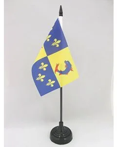 DRAPEAU DE TABLE PROVINCE DU DAUPHINÉ 15x10cm - PETIT DRAPEAUX DE BUREAU DAUPHINOIS - FRANCE 10 x 15 cm