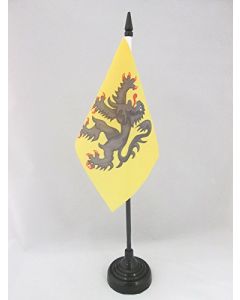 DRAPEAU DE TABLE PROVINCE DE LA FLANDRE FRANÇAISE 15x10cm - PETIT DRAPEAUX DE BUREAU FLAMAND - FRANCE 10 x 15 cm