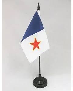 DRAPEAU DE TABLE QUÉBEC INDÉPENDANTISTE FLQ 15x10cm - PETIT DRAPEAUX DE BUREAU QUÉBÉCOIS NATIONALISTE 10 x 15 cm