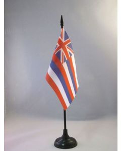 DRAPEAU DE TABLE HAWAII 15x10cm - PETIT DRAPEAUX DE BUREAU HAWAIIEN - ETAT AMÉRICAIN - USA - ETATS-UNIS 10 x 15 cm