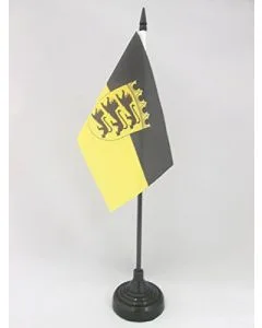 DRAPEAU DE TABLE BADE-WURTEMBERG 15x10cm - PETIT DRAPEAUX DE BUREAU BADEN-WÜRTTEMBERG - LAND ALLEMAGNE 10 x 15 cm