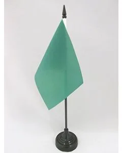 DRAPEAU DE TABLE UNICOLORE VERT 15x10cm - PETIT DRAPEAUX DE BUREAU DE COULEUR VERTE 10 x 15 cm