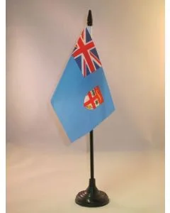 DRAPEAU DE TABLE FIDJI 15x10cm - PETIT DRAPEAUX DE BUREAU FIDJIEN 10 x 15 cm