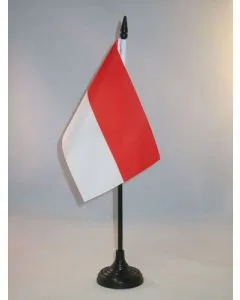 DRAPEAU DE TABLE INDONÉSIE 15x10cm - PETIT DRAPEAUX DE BUREAU INDONÉSIEN 10 x 15 cm