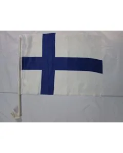 Drapeau de voiture FINLANDE 45x30cm - Carflag FINLANDAIS 30 x 45 cm