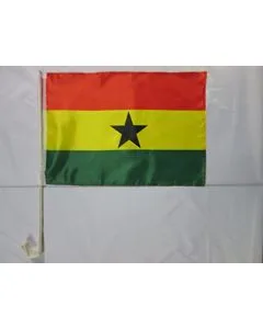 Drapeau de voiture GHANA 45x30cm - Carflag GHANÉEN  30 x 45 cm