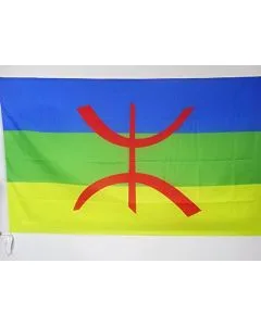 DRAPEAU KABYLIE 90x60cm - DRAPEAU KABYLE - ALGÉRIE BERBÈRE 60 x 90 cm Fourreau pour hampe