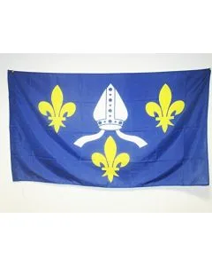DRAPEAU COMTÉ DE SAINTONGE 90x60cm - DRAPEAU DE SAINTONGE 60 x 90 cm Fourreau pour hampe
