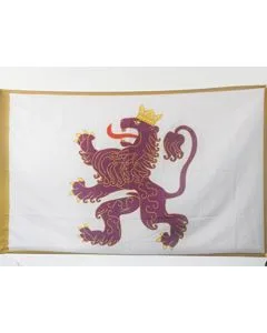 DRAPEAU ROYAUME DE LEÍ?N 910-1230 90x60cm - DRAPEAU MONARCHIE ESPAGNOLE - ESPAGNE 60 x 90 cm Fourreau pour hampe