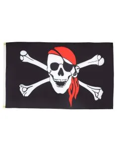 DRAPEAU PIRATE TÊTE DE MORT 90x60cm - DRAPEAU CORSAIRE 60 x 90 cm - DRAPEAUX