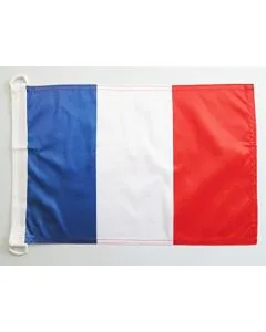 PAVILLON NAUTIQUE FRANCE 45x30cm - DRAPEAU DE BATEAU FRANÇAIS 30 x 45 cm