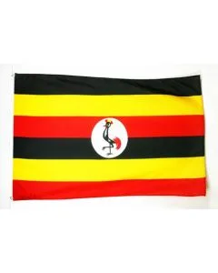 DRAPEAU OUGANDA 150x90cm - DRAPEAU OUGANDAIS 90 x 150 cm Polyester léger