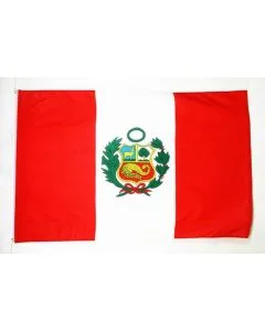 DRAPEAU PÉROU 150x90cm - DRAPEAU PÉRUVIEN 90 x 150 cm Polyester léger