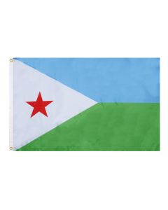 DRAPEAU DJIBOUTI 150x90cm - DRAPEAU DJIBOUTIEN 90 x 150 cm Polyester léger