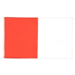 Drapeau Vertical Rouge Et Noir 90x150 Cm – Polyester Résistant, 2 œillets Métalliques – Pour Supporter Votre équipe à La Maison Ou Au Stade