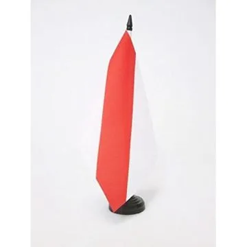 DRAPEAU DE TABLE STRASBOURG 21x14cm - PETIT DRAPEAUX DE BUREAU STRASBOURGEOISE 14 x 21 cm