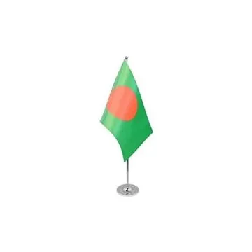 DRAPEAU DE TABLE prestige BANGLADESH 22x15cm en SATIN - GRAND DRAPEAUX DE BUREAU BANGLADAIS 15 x 22 cm