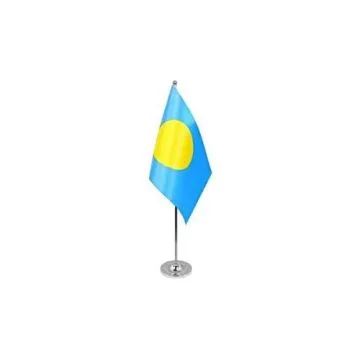 DRAPEAU DE TABLE prestige PALAOS 22x15cm en SATIN - GRAND DRAPEAUX DE BUREAU PALUAN 15 x 22 cm