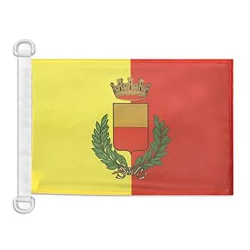 Pavillon nautique Ville de Naples avec armes 45x30 cm Anneaux Plastiques