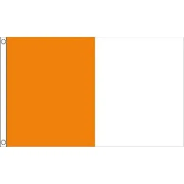DRAPEAU ORANGE ET BLANC 150x90cm - DRAPEAU ORANGE ET BLANC 90 x 150 cm - DRAPEAUX
