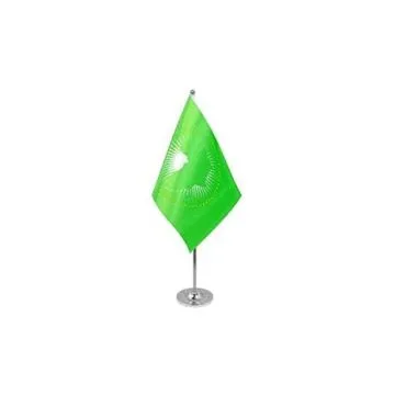 DRAPEAU DE TABLE prestige UNION AFRICAINE 22x15cm en SATIN - GRAND DRAPEAUX DE BUREAU AFRICAIN 15 x 22 cm