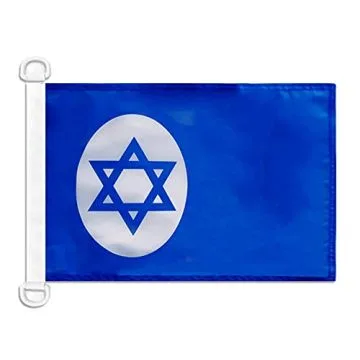 Pavillon nautique Pavillon Civil Israël 45x30 cm Anneaux Plastiques