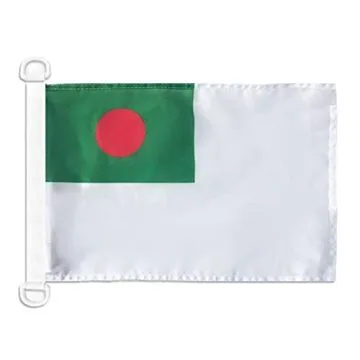 Pavillon nautique Pavillon de guerre Bangladesh 45x30 cm Anneaux Plastiques