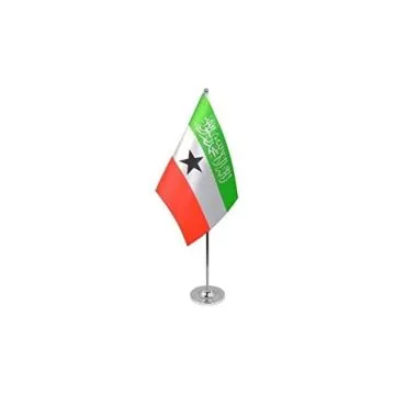 DRAPEAU DE TABLE prestige SOMALILAND 22x15cm en SATIN - GRAND DRAPEAUX DE BUREAU SOMALI 15 x 22 cm