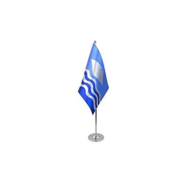 DRAPEAU DE TABLE prestige ÎLE DE WIGHT 22x15cm en SATIN - GRAND DRAPEAUX DE BUREAU ISLE OF WIGHT - ANGLETERRE 15 x 22 cm