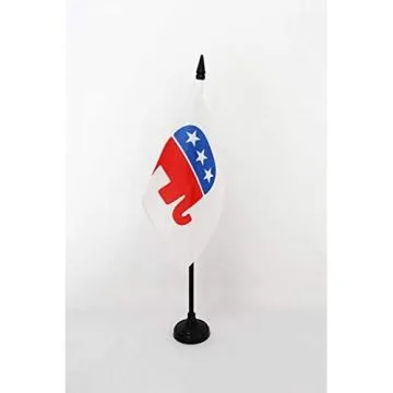 DRAPEAU DE TABLE USA PARTI RÉPUBLICAIN 15x10cm - PETIT DRAPEAUX DE BUREAU REPUBLICAN PARTY AMÉRICAIN 10 x 15 cm