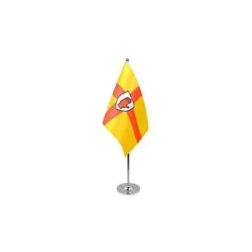 DRAPEAU DE TABLE prestige ULSTER 22x15cm en SATIN - GRAND DRAPEAUX DE BUREAU IRLANDAIS - IRLANDE 15 x 22 cm