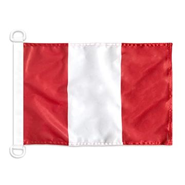 Pavillon nautique Pérou sans armoiries 45x30 cm Anneaux Plastiques