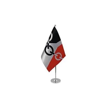 DRAPEAU DE TABLE prestige PAYS NOIR 22x15cm en SATIN - GRAND DRAPEAUX DE BUREAU BLACK COUNTRY - ANGLETERRE 15 x 22 cm