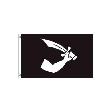 DRAPEAU PIRATE THOMAS TEW 150x90cm - DRAPEAU CORSAIRE TÊTE DE MORT 90 x 150 cm - DRAPEAUX