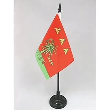 DRAPEAU DE TABLE NÎMES COLNEM 15x10cm - PETIT DRAPEAUX DE BUREAU CROCODILE NÎMOIS ROMAIN 10 x 15 cm