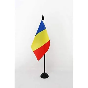 DRAPEAU DE TABLE ANDORRE CIVIL 15x10cm - PETIT DRAPEAUX DE BUREAU ANDORRAN SANS ÉCUSSON 10 x 15 cm