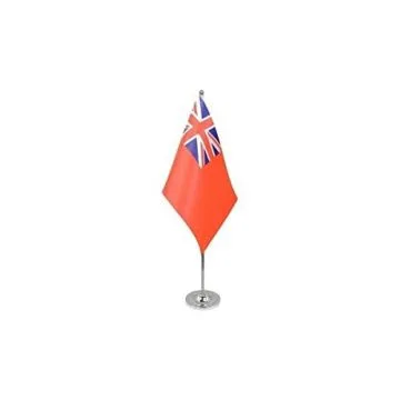 DRAPEAU DE TABLE prestige ROYAUME-UNI RED ENSIGN 22x15cm en SATIN - GRAND DRAPEAUX DE BUREAU PAVILLON MARINE UK - ROYAL NAVY 15 x 22 cm