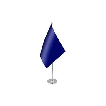 DRAPEAU DE TABLE prestige UNICOLORE BLEU 22x15cm en SATIN - GRAND DRAPEAUX DE BUREAU DE COULEUR BLEUR 15 x 22 cm