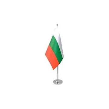 DRAPEAU DE TABLE prestige BULGARIE 22x15cm en SATIN - GRAND DRAPEAUX DE BUREAU BULGARE 15 x 22 cm