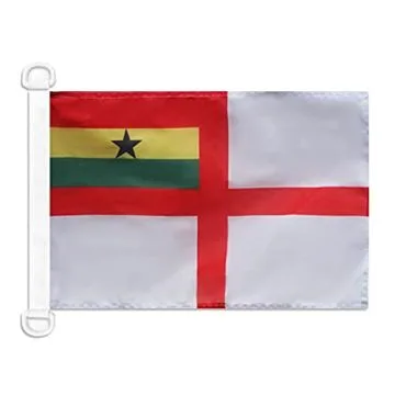 Pavillon nautique Pavillon de guerre Ghana 45x30 cm Anneaux Plastiques