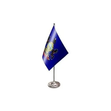 DRAPEAU DE TABLE prestige PENNSYLVANIE 22x15cm en SATIN - GRAND DRAPEAUX DE BUREAU ETAT AMÉRICAIN - USA - ETATS-UNIS 15 x 22 cm
