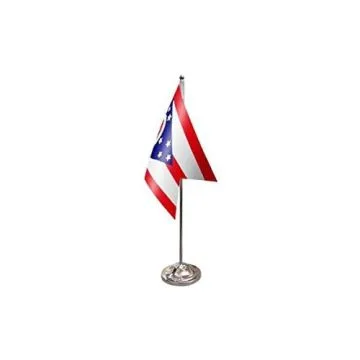 DRAPEAU DE TABLE prestige OHIO 22x15cm en SATIN - GRAND DRAPEAUX DE BUREAU ETAT AMÉRICAIN - USA - ETATS-UNIS 15 x 22 cm