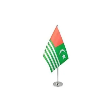 DRAPEAU DE TABLE prestige AZAD CACHEMIRE  22x15cm en SATIN - GRAND DRAPEAUX DE BUREAU CACHEMIRE LIBRE 15 x 22 cm