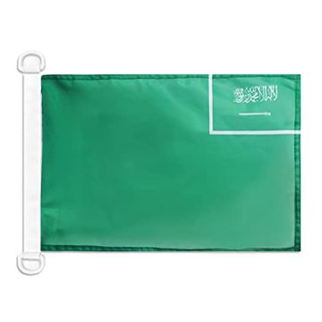 Pavillon nautique Pavillon Civil Arabie Saoudite 45x30 cm Anneaux Plastiques
