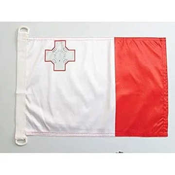 PAVILLON NAUTIQUE MALTE 45x30cm - DRAPEAU DE BATEAU MALTAIS 30 x 45 cm