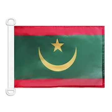 Pavillon nautique Mauritanie ancien 45x30 cm Anneaux Plastiques