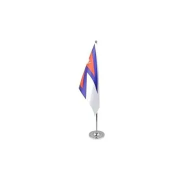 DRAPEAU DE TABLE prestige NÉPAL 22x15cm en SATIN - GRAND DRAPEAUX DE BUREAU NÉPALAIS 15 x 22 cm