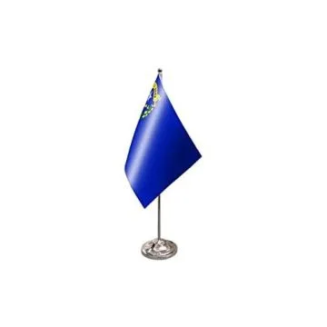 DRAPEAU DE TABLE prestige NEVADA 22x15cm en SATIN - GRAND DRAPEAUX DE BUREAU ETAT AMÉRICAIN - USA - ETATS-UNIS 15 x 22 cm