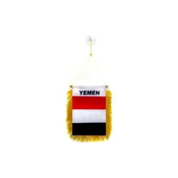 FANION YÉMEN 15x10cm - Mini drapeau YÉMÉNITE 10 x 15 cm spécial voiture - Bannière